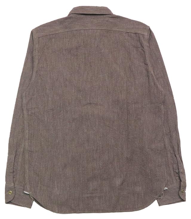 JELADO ジェラード 長袖スモーカーシャツ 撚り杢シャンブレー シナモン JP81119