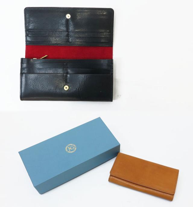 KC’S ケーシーズ 長財布 ラウンドジップ ロングウォレット 鮫革 レザー ブラック KIW036 