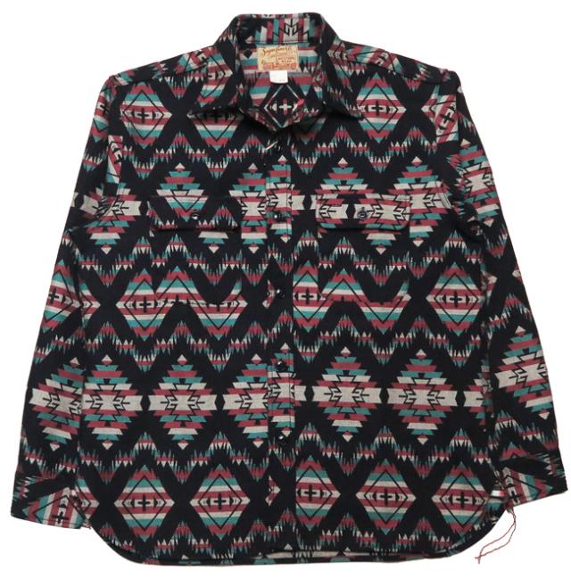 シュガーケーン SUGAR CANE 長袖 ネイティブアメリカン パターン ワークシャツ SC28995