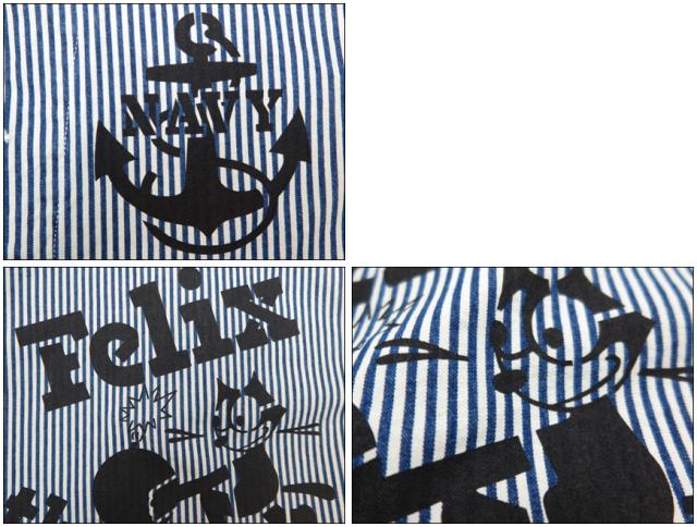 トイズマッコイ TOYS McCOY ヒッコリーストライプ U.S.ネイビーカバーオール FELIX THE CAT TMJ2004