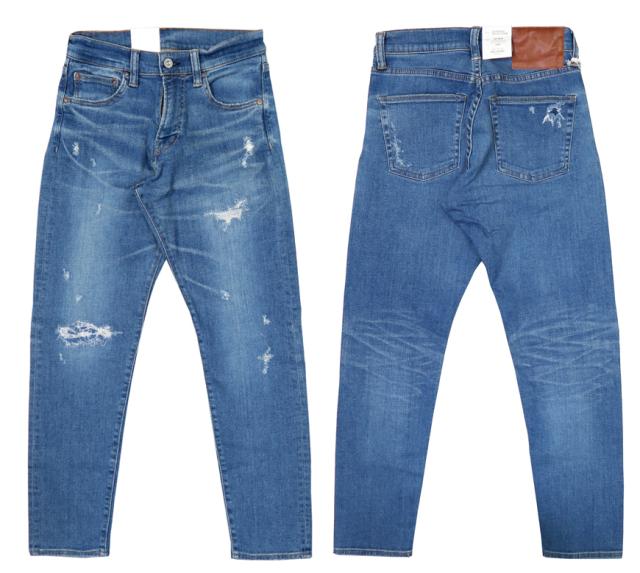 SPELLBOUND アンクルカット リラックステーパード ジーンズ ストレッチデニム リメイク加工 40-208D-92-7