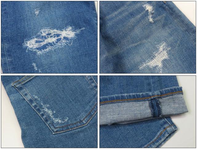 SPELLBOUND アンクルカット リラックステーパード ジーンズ ストレッチデニム リメイク加工 40-208D-92-7