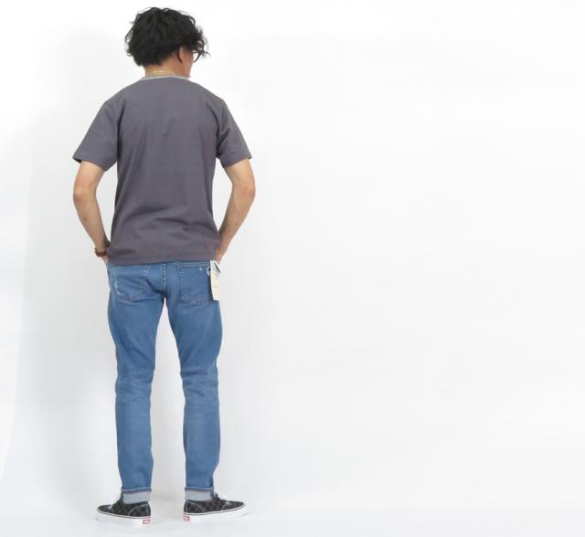 SPELLBOUND アンクルカット リラックステーパード ジーンズ ストレッチデニム リメイク加工 40-208D-92-7