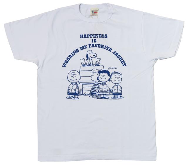バズリクソンズ BUZZ RICKSON'S × PEANUTS 半袖 Tシャツ MY FAVORITE JACKET スヌーピー ピーナッツ Made in U.S.A BR79256