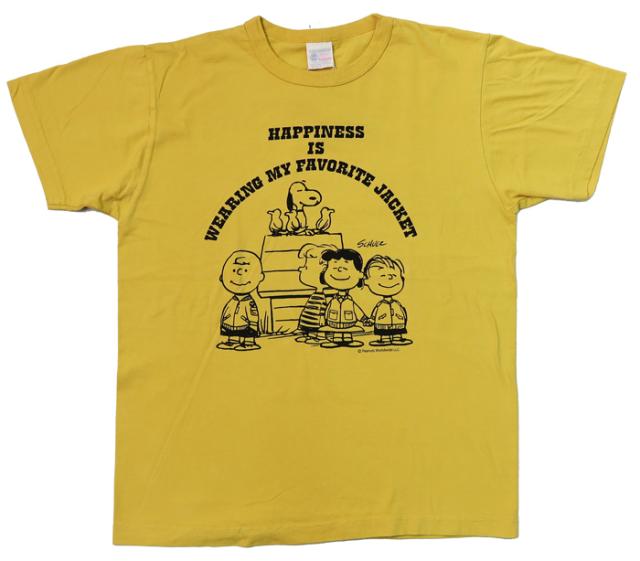 バズリクソンズ BUZZ RICKSON'S × PEANUTS 半袖 Tシャツ MY FAVORITE JACKET スヌーピー ピーナッツ Made in U.S.A BR79256