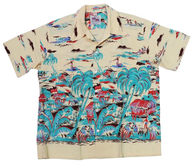 Duke Kahanamoku 半袖 ハワイアンシャツ HAWAIIAN VILLAGE Special Edition DK39042