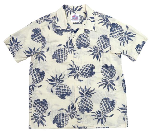 サンサーフ SUN SURF デュークカハナモク コットン/リネン ハワイアンシャツ DUKE'S PINEAPPLE DK39092
