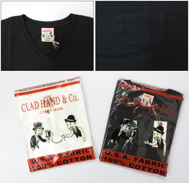 GLAD HAND パックシリーズ スタンダード 半袖Vネック ポケットＴシャツ