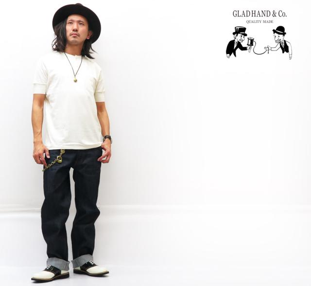 GLAD HAND パックシリーズ スタンダード 半袖ヘンリーネック ポケットＴシャツ