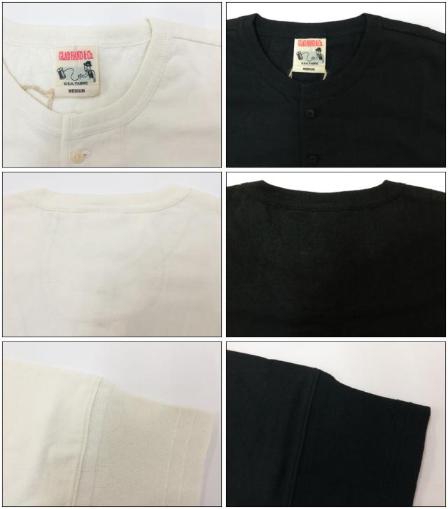 GLAD HAND パックシリーズ スタンダード ５分袖ヘンリーネック ポケットＴシャツ
