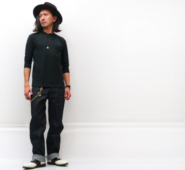 GLAD HAND パックシリーズ スタンダード ５分袖ヘンリーネック ポケットＴシャツ