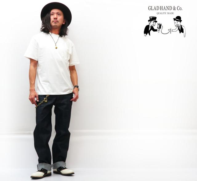 GLAD HAND パックシリーズ スタンダード 半袖クルーネック ポケットＴシャツ