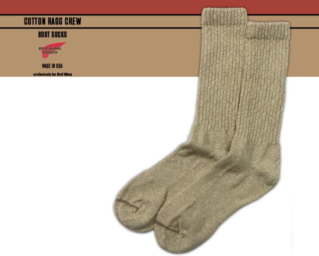 REDWING レッドウィング オーバーダイドトーナル コットンラグクルー / クリーム No.97669