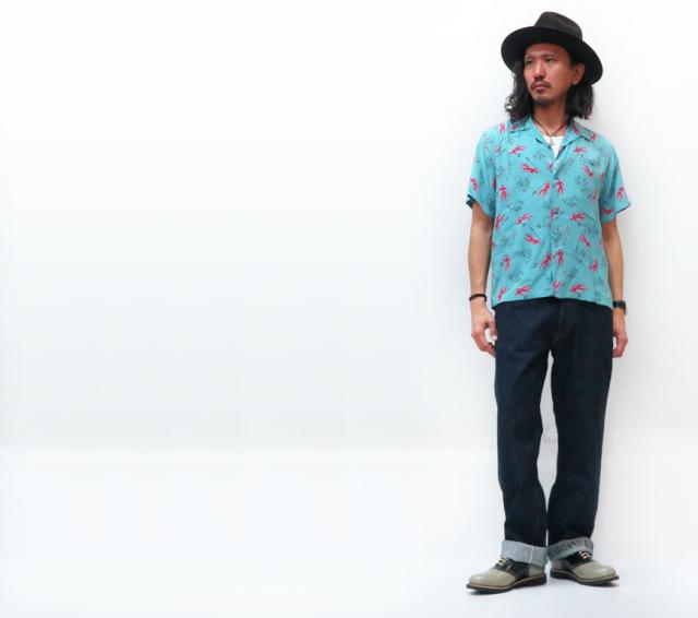 STAR OF HOLLYWOOD VINCE RAY オープンカラーシャツ DOUBLE BASS PINUPS SH38114