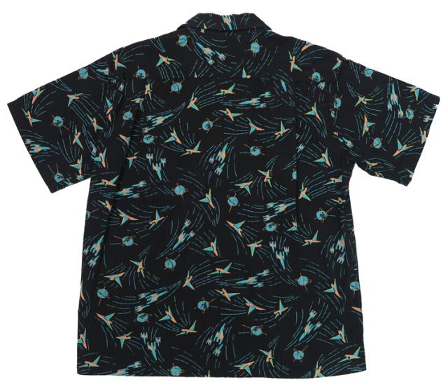 STAR OF HOLLYWOOD スターオブハリウッド 半袖 ドビーコットン オープンカラーシャツ SPACE SHIP SH39087