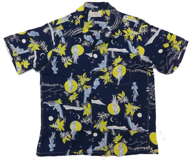 サンサーフ SUN SURF 半袖 レーヨン アロハシャツ ハワイアンシャツ SPECIAL EDITION “MOONLIGHT HULA”　POI POUNDER TOG SS38416