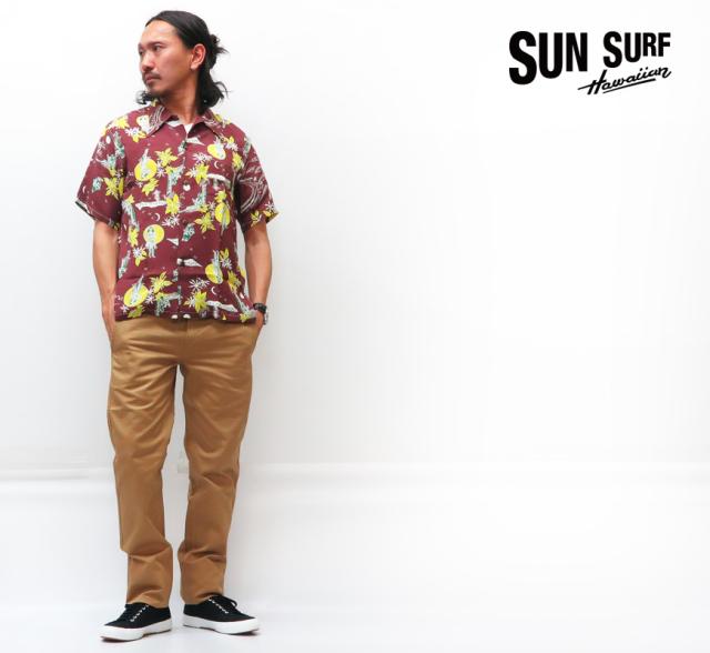サンサーフ SUN SURF 半袖 レーヨン アロハシャツ ハワイアンシャツ SPECIAL EDITION “MOONLIGHT HULA”　POI POUNDER TOG SS38416