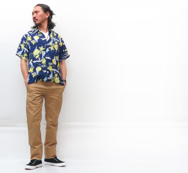 サンサーフ SUN SURF 半袖 レーヨン アロハシャツ ハワイアンシャツ SPECIAL EDITION “MOONLIGHT HULA”　POI POUNDER TOG SS38416