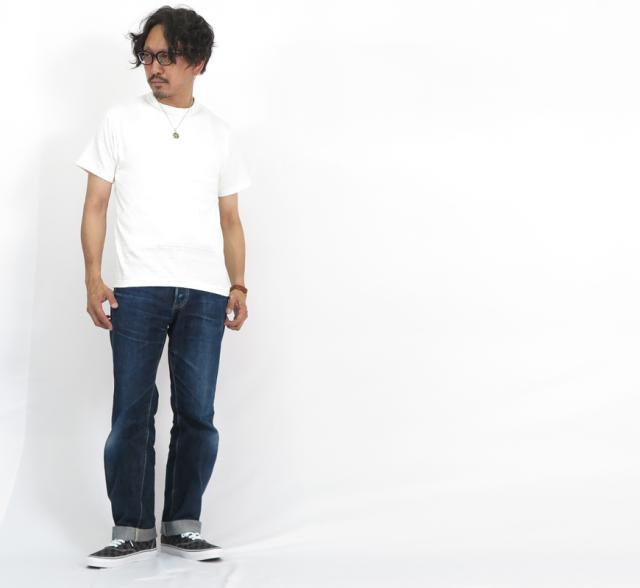 ウェアハウス WAREHOUSE Lot.4601-pocket 無地 半袖 ポケットTシャツ 定番 シャドーボーダー ローゲージ編み