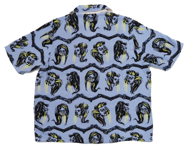 WEIRDO ウィアード 半袖 ビーチシャツ 「VOODOO HEAD」 WRD-23-SS-08 GLAD HAND グラッドハンド