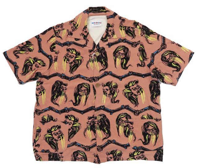 WEIRDO ウィアード 半袖 ビーチシャツ 「VOODOO HEAD」 WRD-23-SS-08 GLAD HAND グラッドハンド