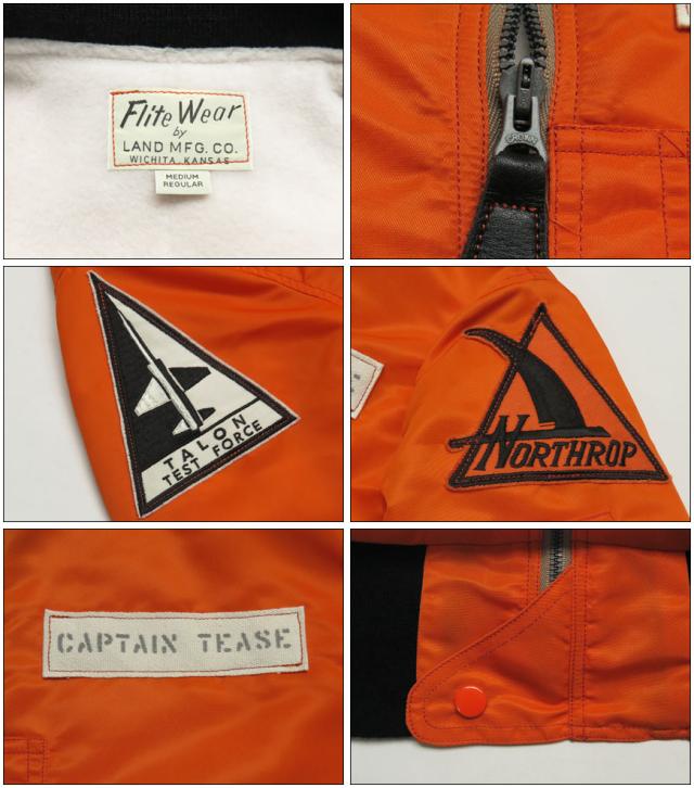 Buzz Rickson's フライトジャケット ORANGE L-2B FLITE WEAR TALON TEST FORCE BR15165