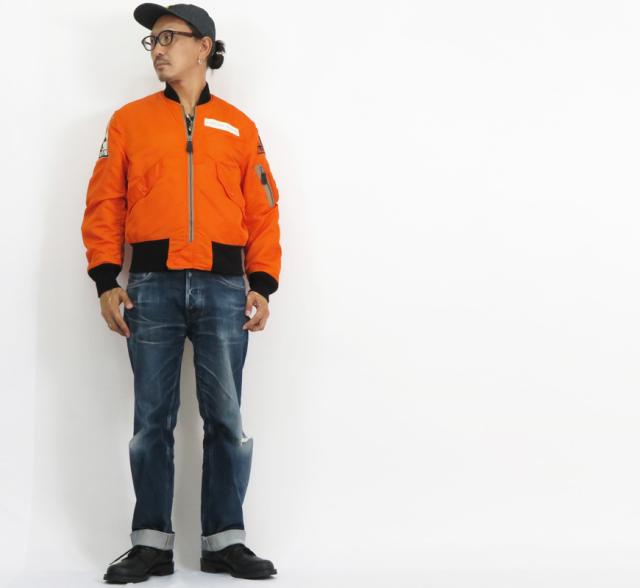 Buzz Rickson's フライトジャケット ORANGE L-2B FLITE WEAR TALON TEST FORCE BR15165
