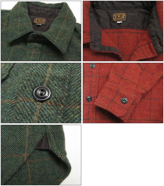 DALLES & CO ダリーズ&コー ヴィンテージ ウールメルトン CPOシャツ GRIDDGE