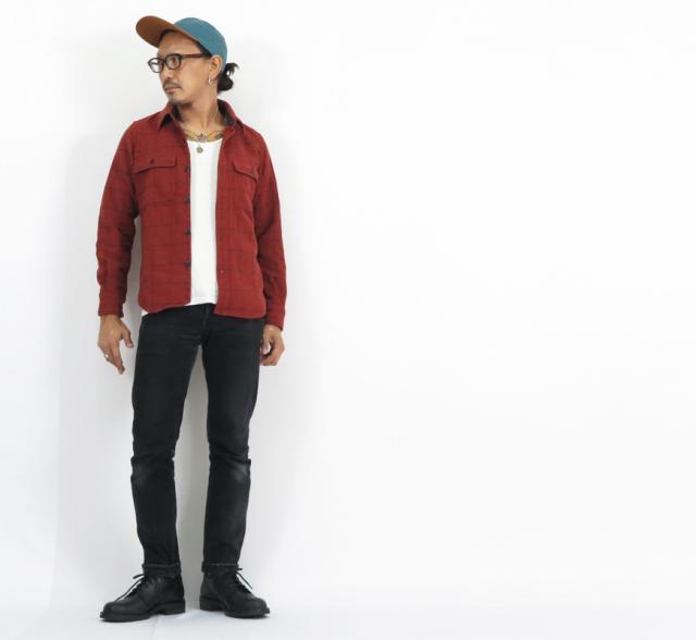DALLES & CO ダリーズ&コー ヴィンテージ ウールメルトン CPOシャツ GRIDDGE