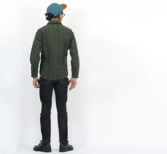 DALLES & CO ダリーズ&コー ヴィンテージ ウールメルトン CPOシャツ GRIDDGE