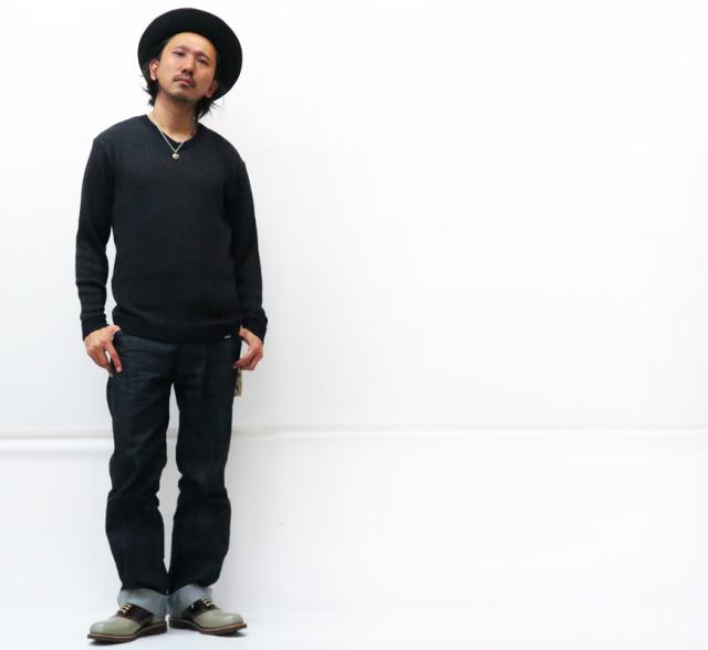 GANGSTERVILLE Vネック ストライプ セーター GLAD HAND グラッドハンド