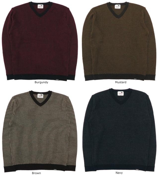 GANGSTERVILLE Vネック ストライプ セーター GLAD HAND グラッドハンド