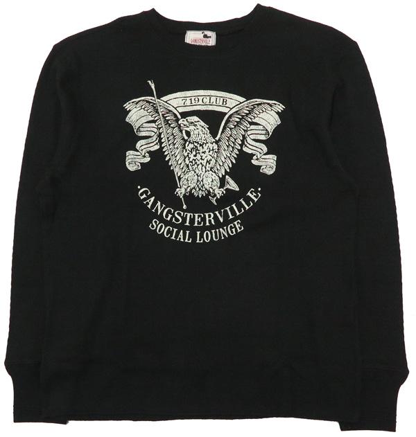 GANGSTERVILLE クルーネック ワッフル長袖 Tシャツ 7 19 CLUB