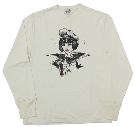 GANGSTERVILLE クルーネック 長袖 Tシャツ CAPT.BETTY