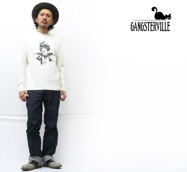 GANGSTERVILLE クルーネック 長袖 Tシャツ CAPT.BETTY