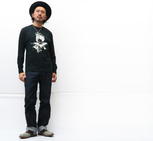 GANGSTERVILLE クルーネック 長袖 Tシャツ CAPT.BETTY