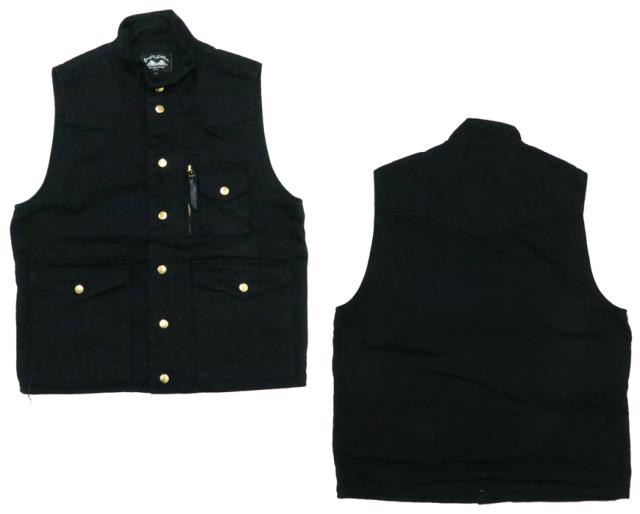 ラングリッツレザーズ Langlitz Leathers 13oz ブラックデニム ライディングベスト