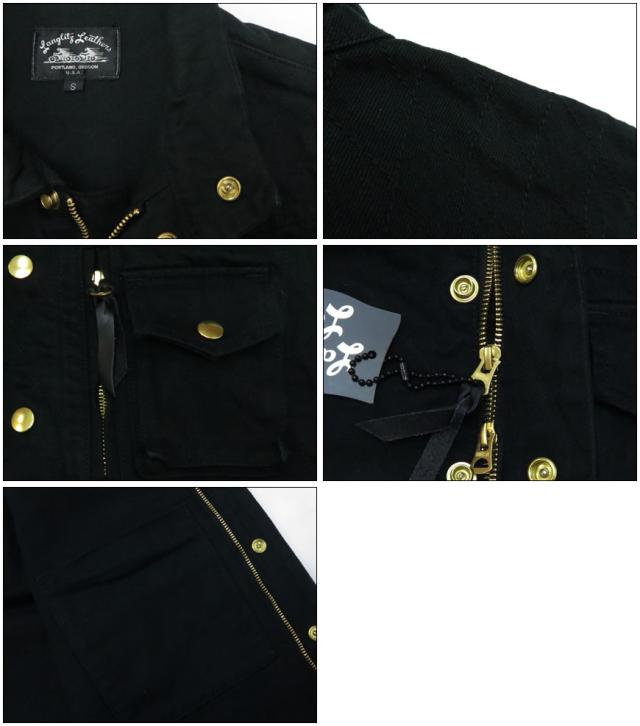 ラングリッツレザーズ Langlitz Leathers 13oz ブラックデニム ライディングベスト