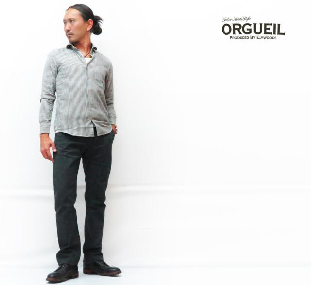 ORGUEIL オルゲイユ ウィンザーカラーシャツ 長袖 ストライプ OR-5002B