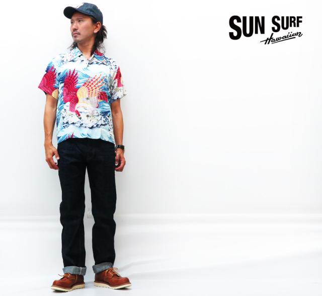 サンサーフ SUN SURF 半袖 レーヨン アロハシャツ ハワイアンシャツ SPECIAL EDITION “THE EAGLE HAS LANDED” MUSA-SHIYA SHOTEN LTD. SS38417