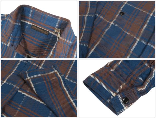 FULLCOUNT コットン フランネルワークシャツ Original Cotton Check Flannel Work Shirt Lot.4106