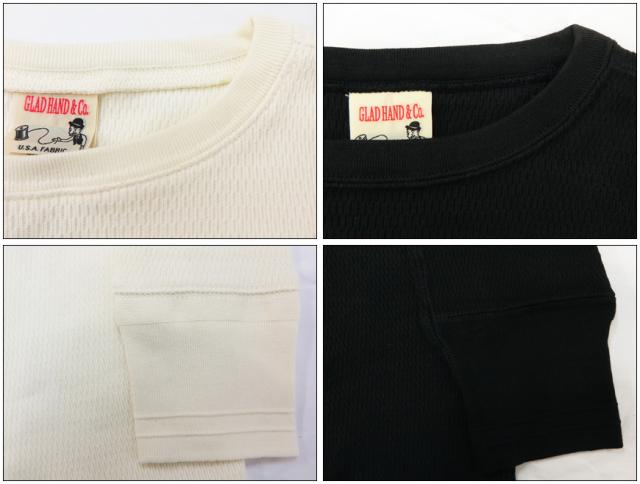 GLAD HAND グラッドハンド 長袖 Tシャツ クルーネック ワッフル生地 パックTee GLADHAND-10