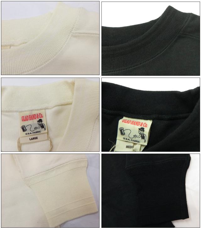 GLAD HAND グラッドハンド 長袖 Tシャツ クルーネック フライス生地 パックTee GLADHAND-18