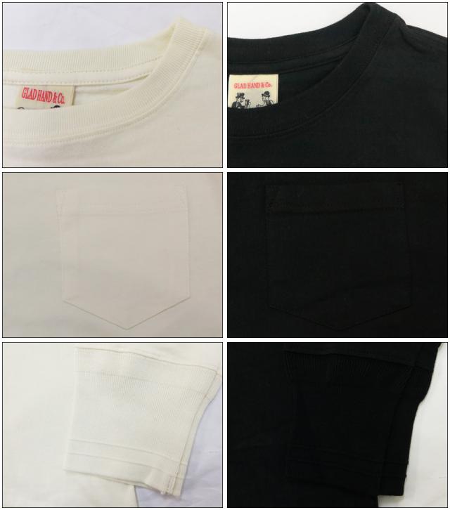 GLAD HAND グラッドハンド 長袖 Tシャツ クルーネック 胸ポケット 天竺生地 パックTee GLADHAND-25