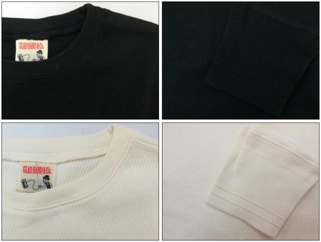 GLAD HAND グラッドハンド 長袖 Tシャツ クルーネック ワッフル生地 大き目サイズ パックTee GLADHAND-27