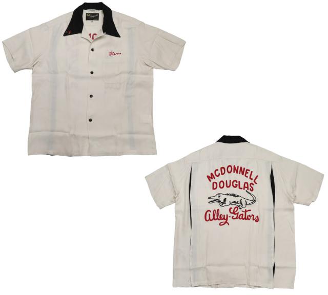 King Louie byHoliday キングルイ ボウリング シャツ ボーリング 実名復刻 ALLEY-GATORS レーヨン 刺繍 KL38666