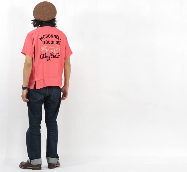 King Louie byHoliday キングルイ ボウリング シャツ ボーリング 実名復刻 ALLEY-GATORS レーヨン 刺繍 KL38666