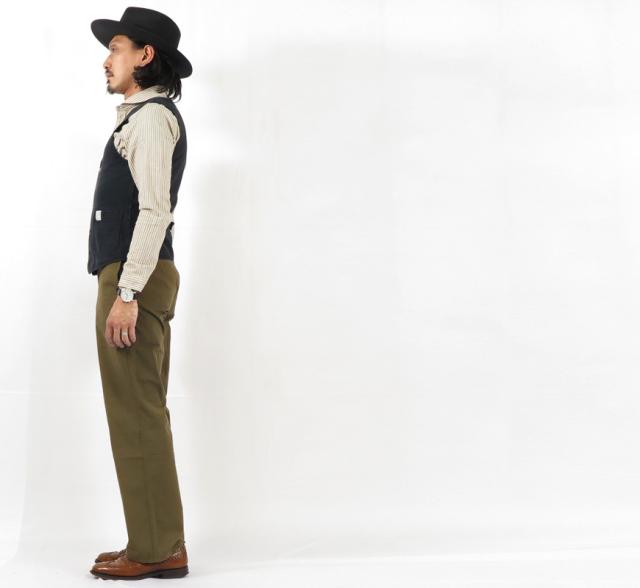 ORGUEIL オルゲイユ フレンチレイルロード ワークパンツ カーキ ネッププレーン OR-1071A