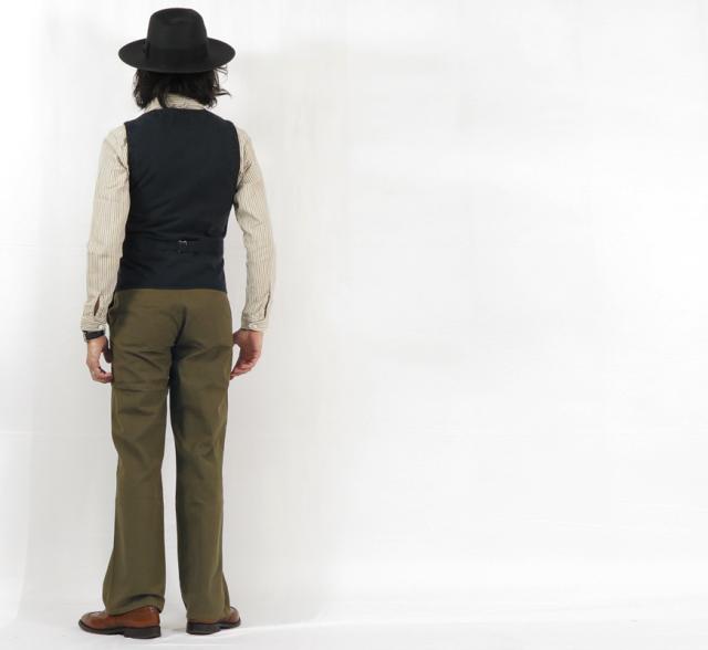 ORGUEIL オルゲイユ フレンチレイルロード ワークパンツ カーキ ネッププレーン OR-1071A