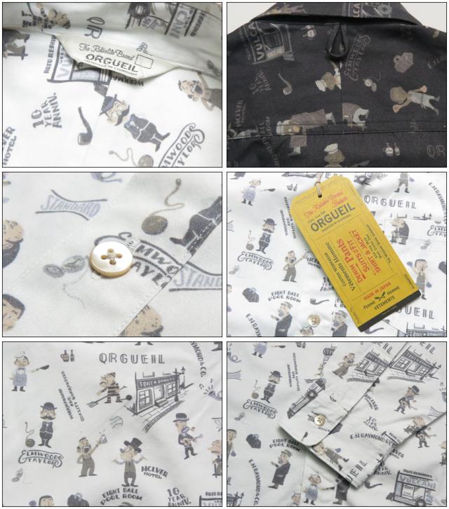 ORGUEIL オルゲイユ 長袖 プリントワークシャツ OR-5083